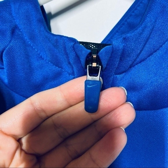 Nike Hooded Full Zip Dry Fit Sweatshirt in Blue M - Picture 7 of 10
